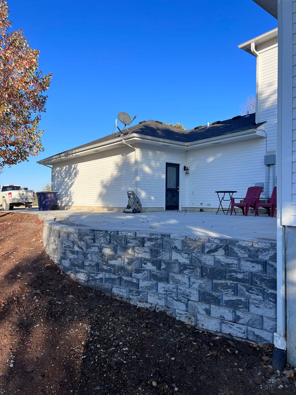 Gallery photos for Backyard Makeover with Patio and Retaining Wall in Wamego: Image #15