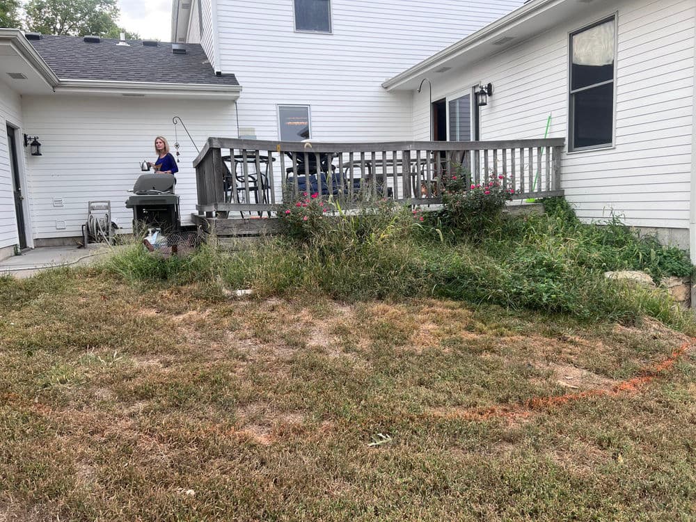 Gallery photos for Backyard Makeover with Patio and Retaining Wall in Wamego: Image #2