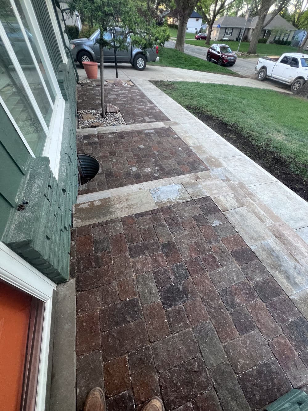 Gallery photos for 3-Tier Custom Paver Patio with Retaining Wall Steps in Mission KS: Image #8