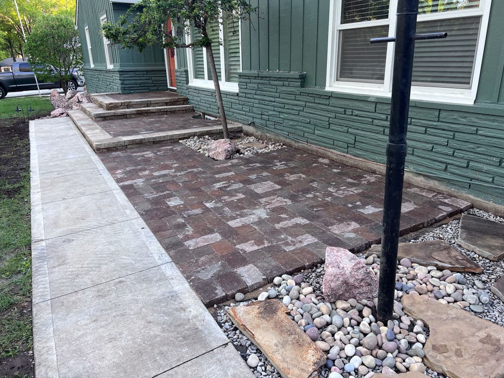 Gallery photos for 3-Tier Custom Paver Patio with Retaining Wall Steps in Mission KS: Image #3