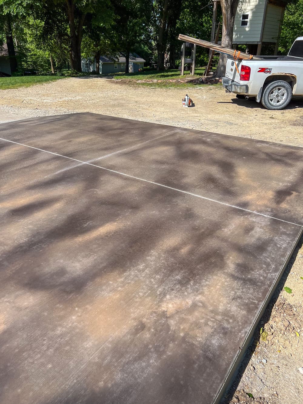 Gallery photos for Custom Colored Concrete Patio with Natural Stone Look in Manhattan Kansas: Image #2