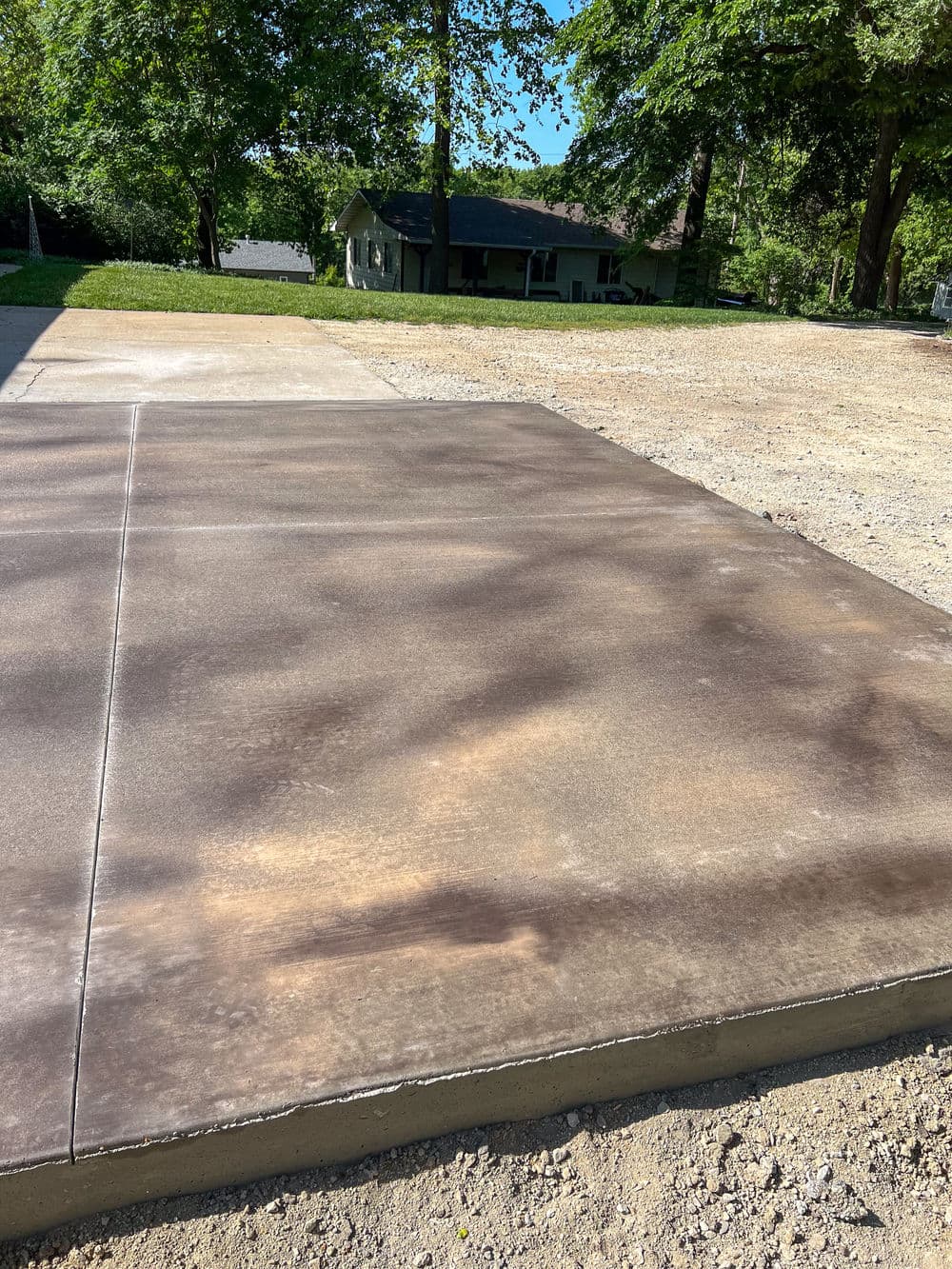 Gallery photos for Custom Colored Concrete Patio with Natural Stone Look in Manhattan Kansas: Image #4