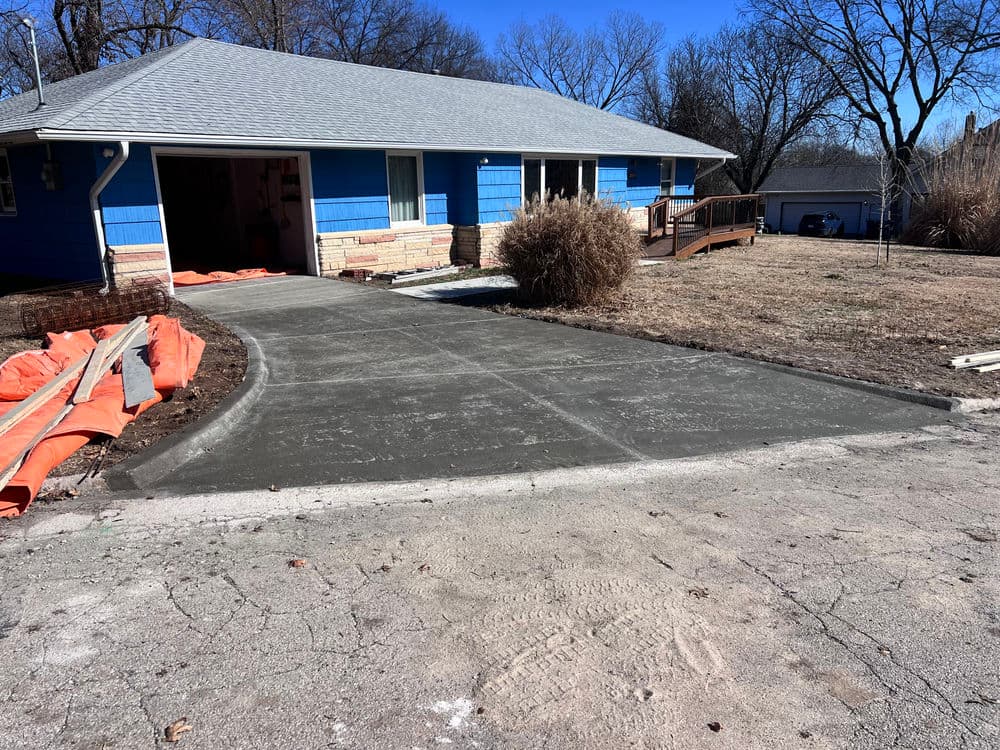 Gallery photos for Concrete Driveway, Garage Floor & Patio Project – Manhattan / Wamego, KS Area: Image #6